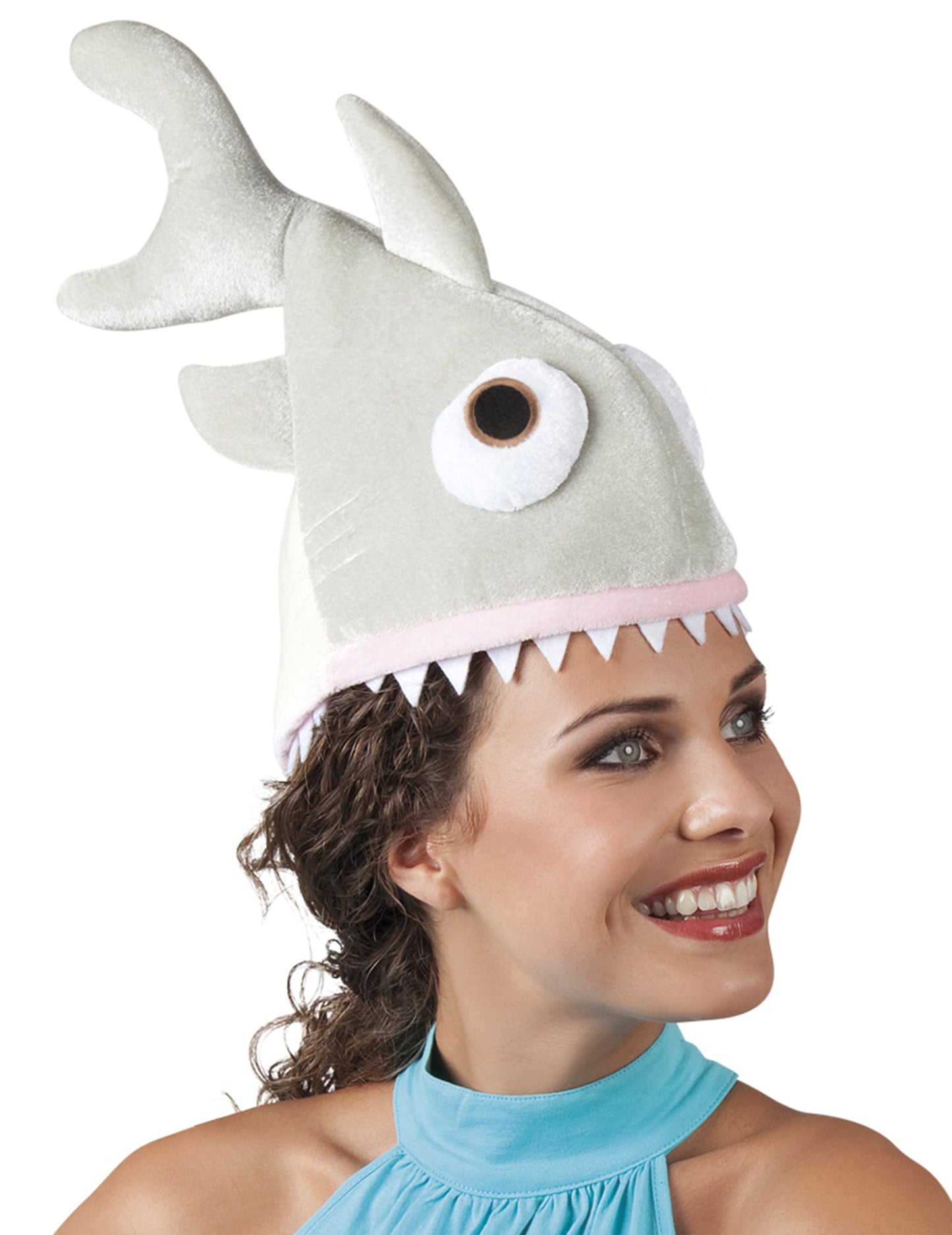 Chapeau petit requin en peluche adulte