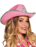 Chapeau princesse cowboy rose femme