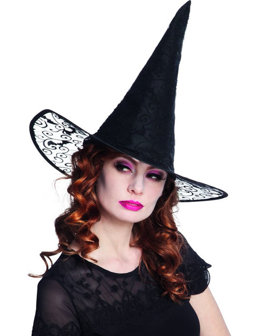 Chapeau sorcière dentelle adulte Halloween