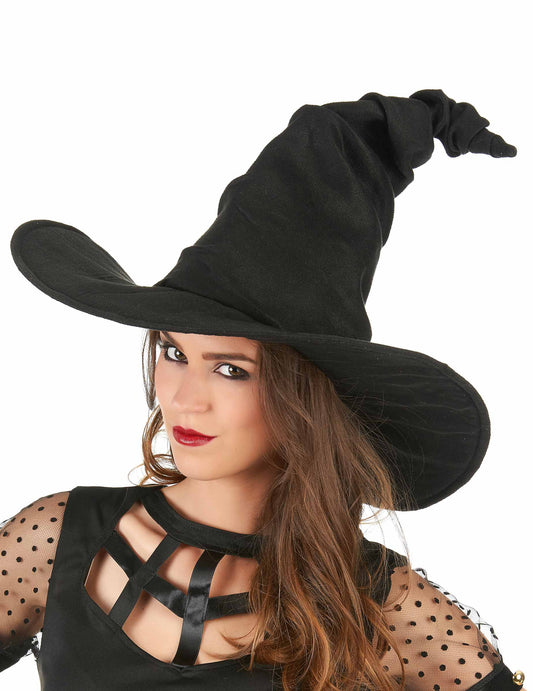 Chapeau sorcière velours noir adulte