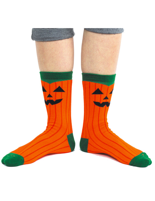 Chaussettes citrouille effrayante