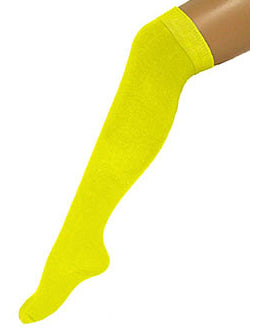 Chaussettes longues jaunes 53 cm adulte