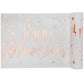 Chemin de table coton anniversaire rose gold 3m x 28 cm