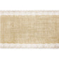 Chemin de table en jute bordures dentelle 28 cm x 2,75 m