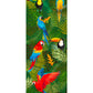 Chemin de table en tissu non tissé oiseaux tropicaux 30 cm x 5 m