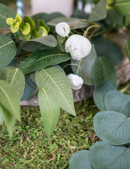 Chemin de table végétal en mousse naturelle 30 cm x 2 m