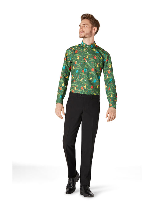 Chemise de Noël verte à motifs Suitmeister adulte