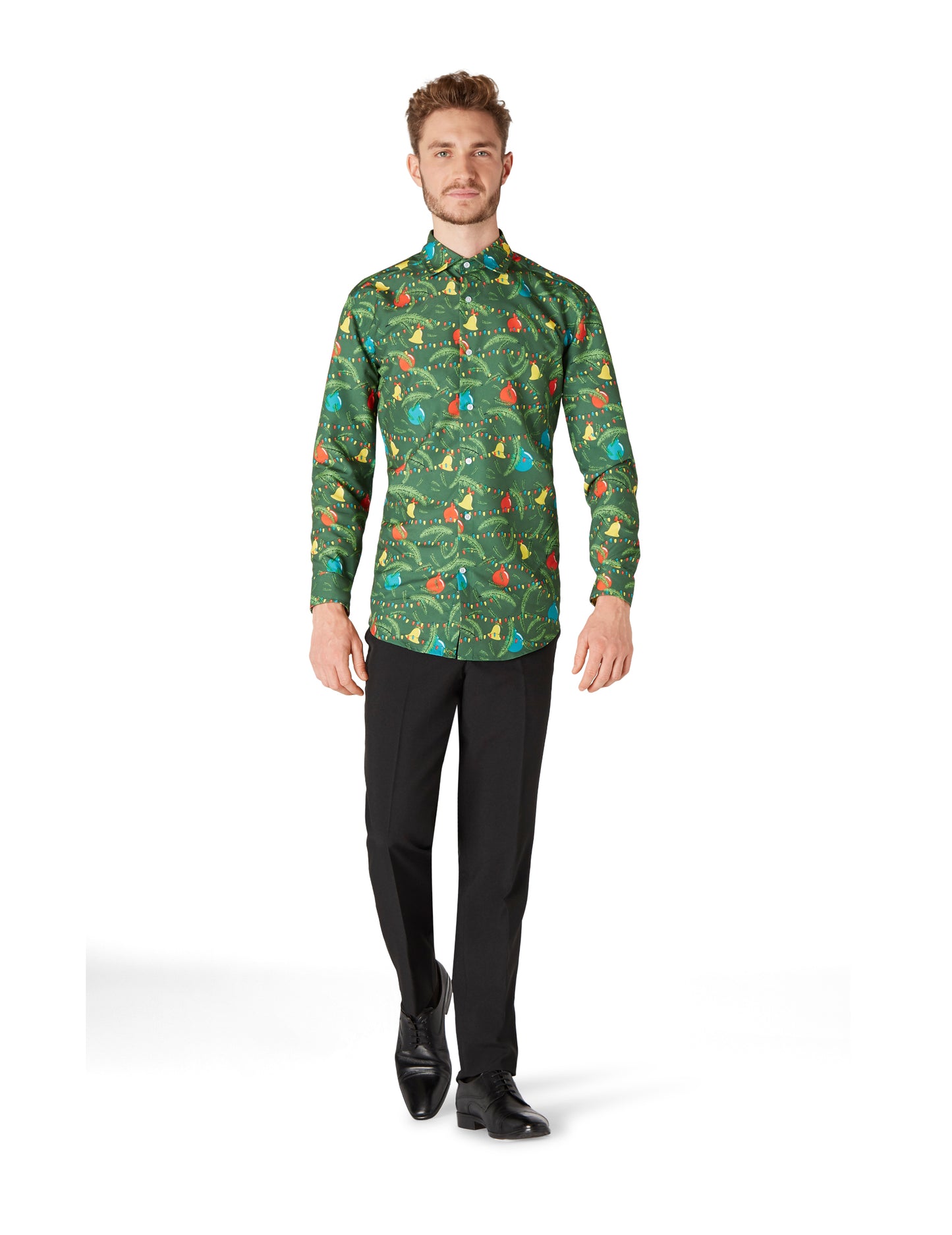 Chemise de Noël verte à motifs Suitmeister adulte