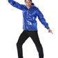 Chemise disco à sequins bleus homme