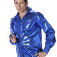 Chemise disco à sequins bleus homme