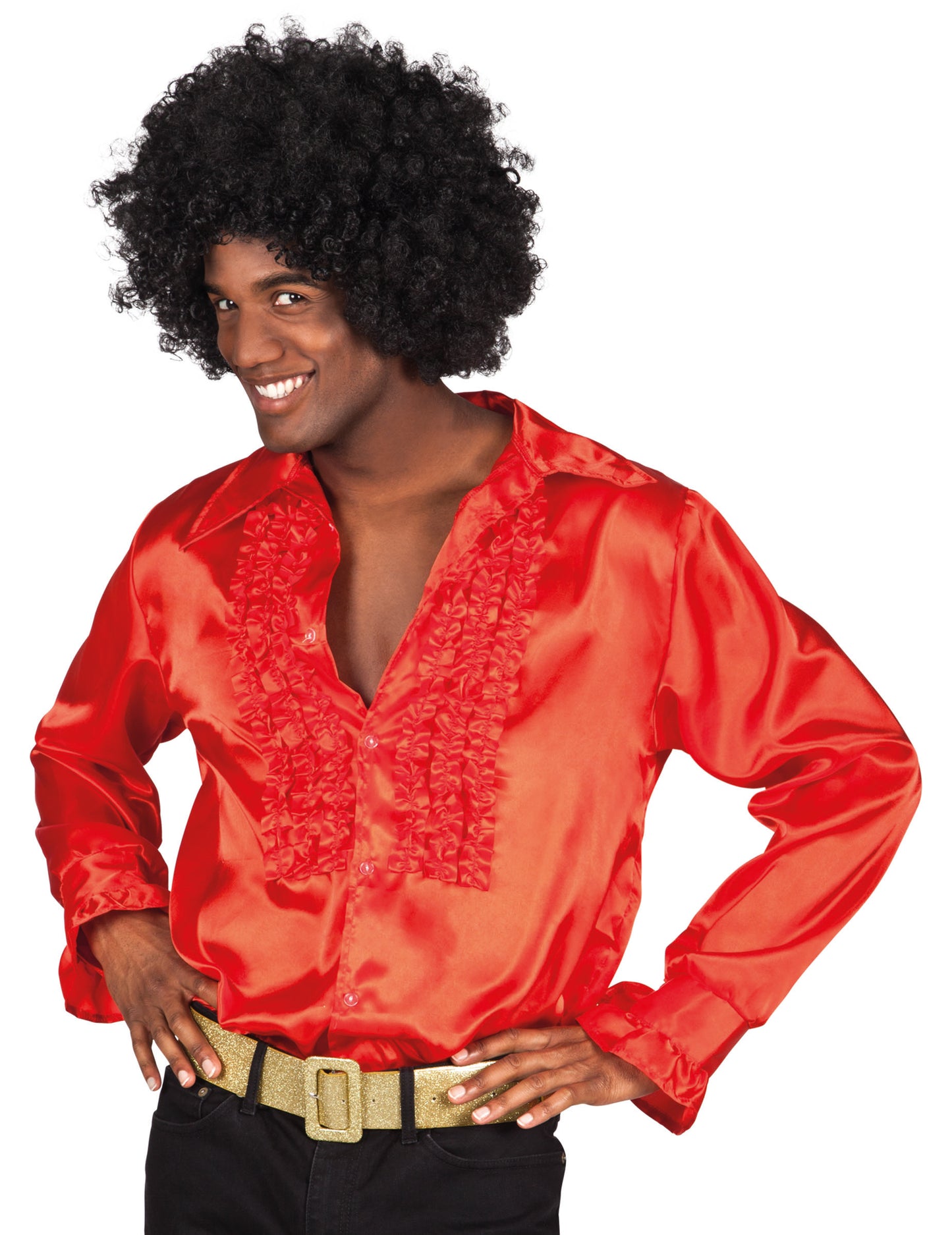 Chemise disco rouge homme