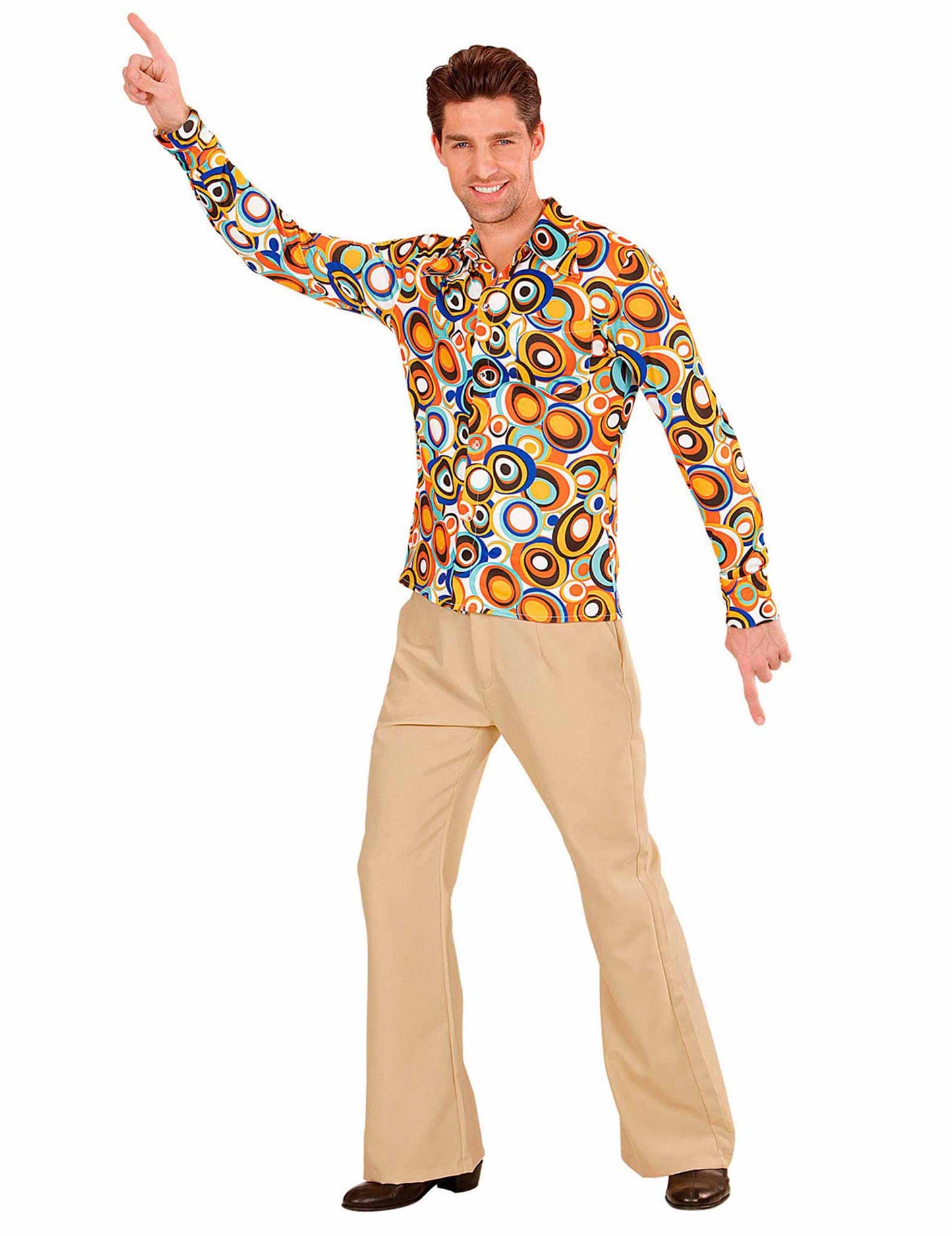 Chemise groovy bubbles années 70 homme