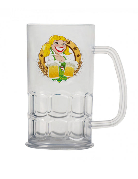 Chope de bière transparente 14 cm Fête de la bière