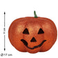 Citrouille Halloween lumineuse pailletée 17 cm