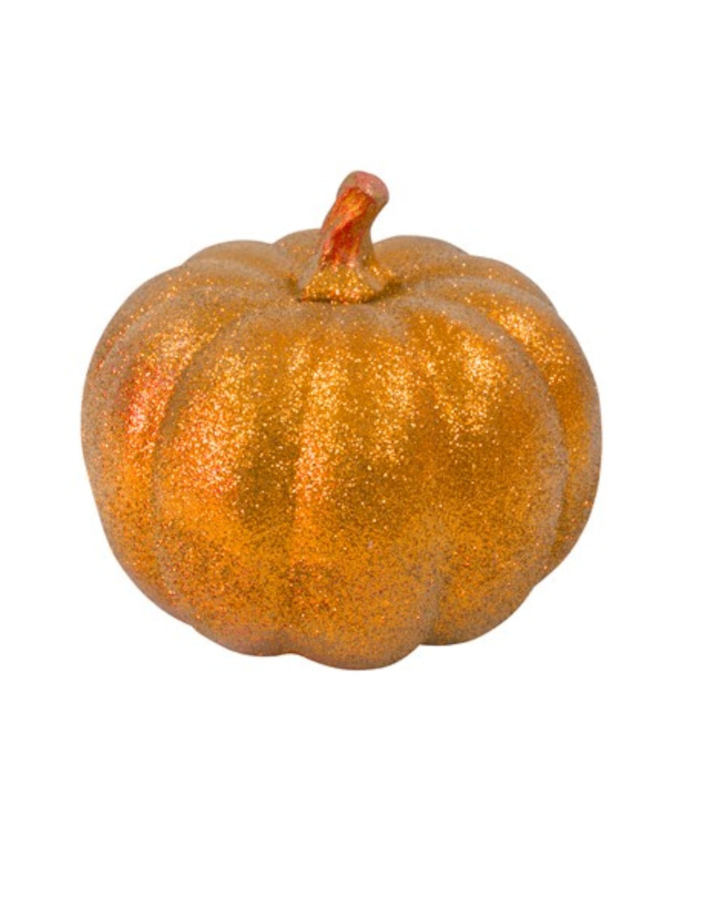 Citrouille orange à paillettes 12,5 cm