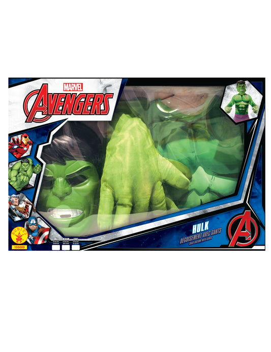 Coffret classique Hulk avec gants géants garçon