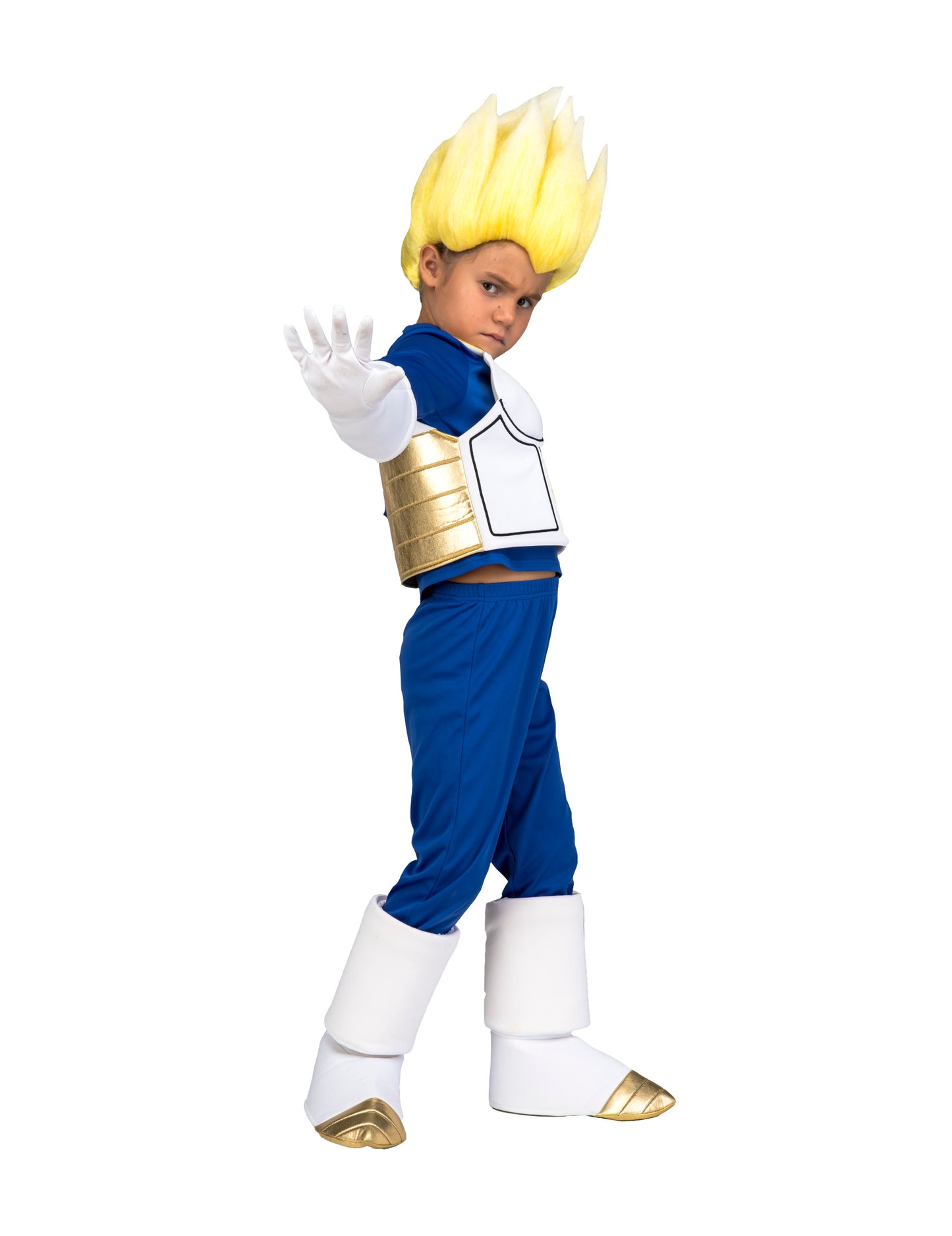 Coffret déguisement Super Saiyan Vegeta Dragon Ball enfant avec perruque