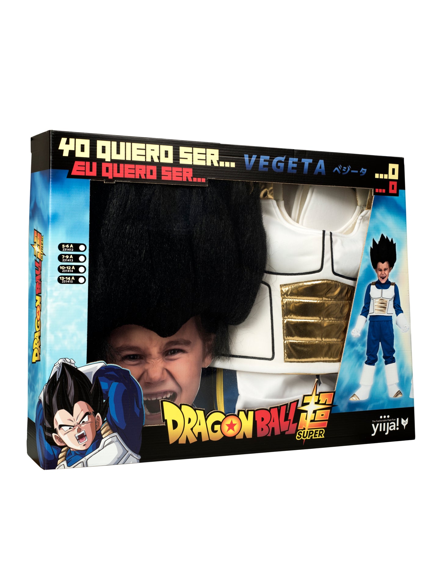 Coffret déguisement avec perruque Vegeta Dragon Ball enfant