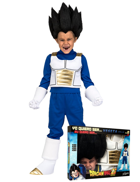 Coffret déguisement avec perruque Vegeta Dragon Ball enfant