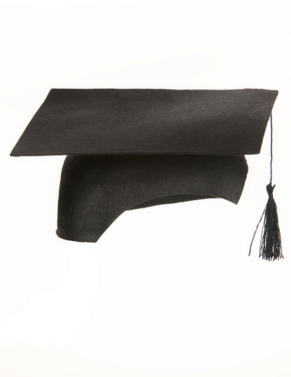 Coiffe d'étudiant noire adulte