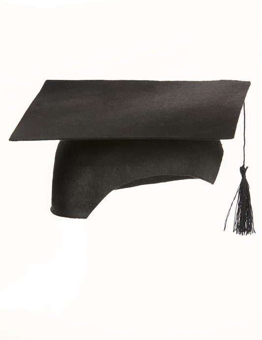 Coiffe d'étudiant noire adulte