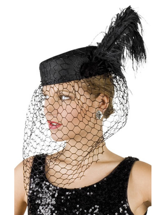 Coiffe veuve noire femme