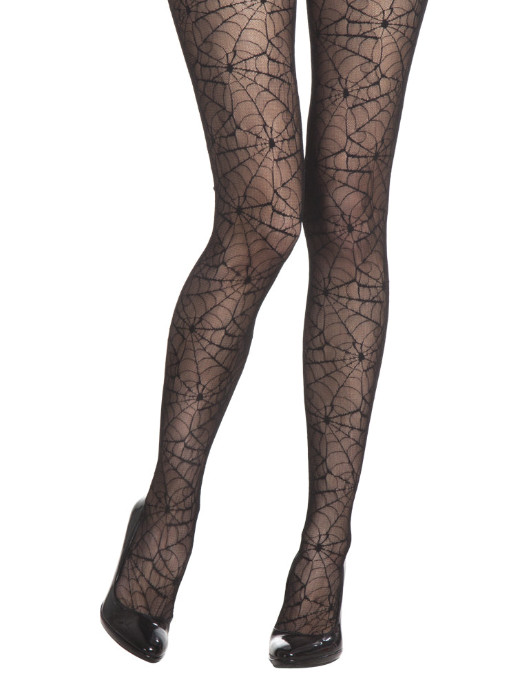 Collants toiles d'araignée femme Halloween