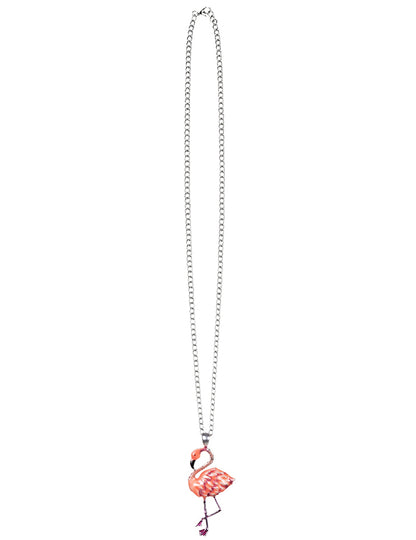 Collier en métal flamant rose adulte