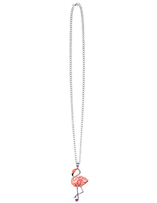 Collier en métal flamant rose adulte