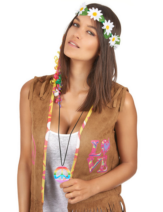 Collier hippie multicolore Adulte