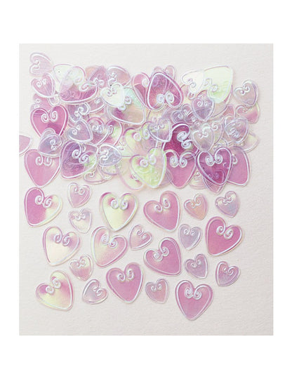 Confettis de table c?urs iridescents 14 g