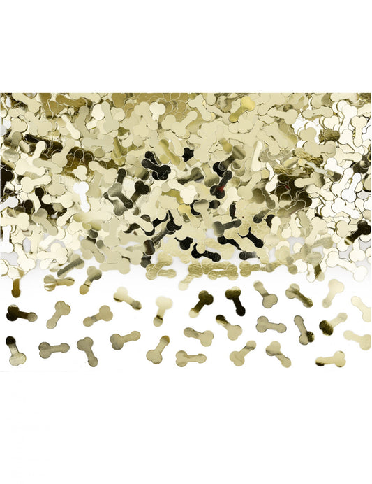 Confettis de table zizi dorés métallisés 30 g