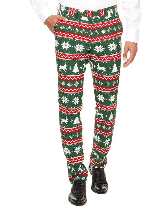 Costume Mr. Festive vert homme Opposuits