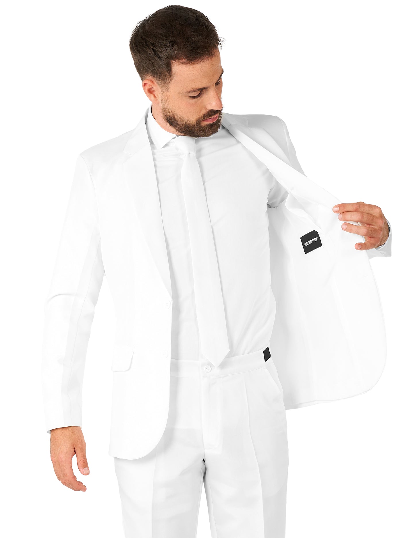 Costume Mr. Solid blanc homme Suitmeister