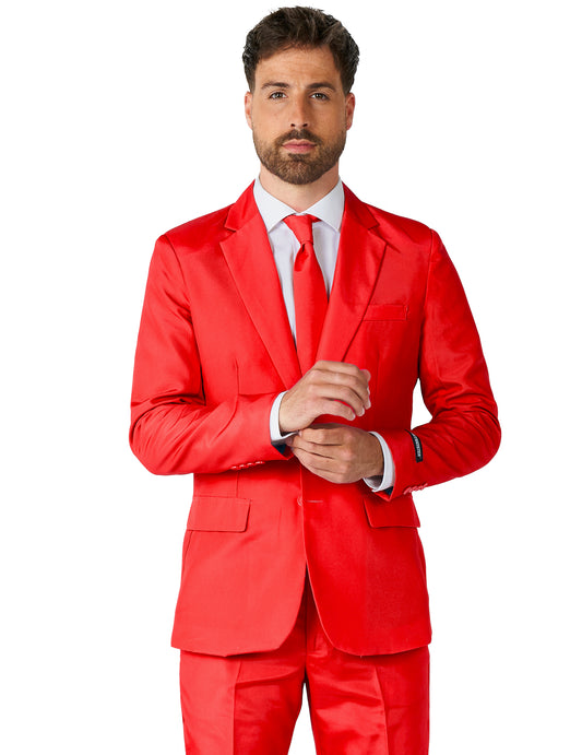 Costume Mr. Solid rouge homme Suitmeister