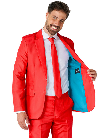 Costume Mr. Solid rouge homme Suitmeister