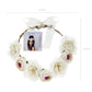 Couronne de fleurs blanches 17 cm