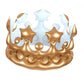 Couronne de roi gonflable or