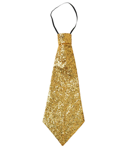 Cravate dorée à paillettes adulte