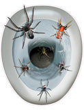 Décoration autocollante pour wc Araignées 30 x 43 cm