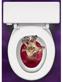 Décoration autocollante pour wc main de zombie 30,5 x 43,2 cm