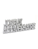 Décoration table Joyeux Anniversaire argent