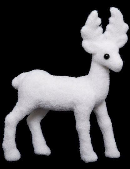 Décoration renne blanc 13 cm
