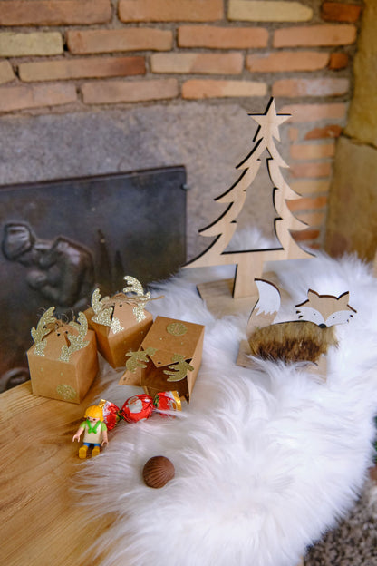 Décoration Sapin de Noël en bois 25 cm