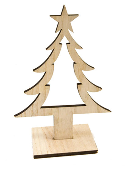 Décoration Sapin de Noël en bois 25 cm