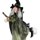 Décoration sorcière volante sur balai 100 cm halloween
