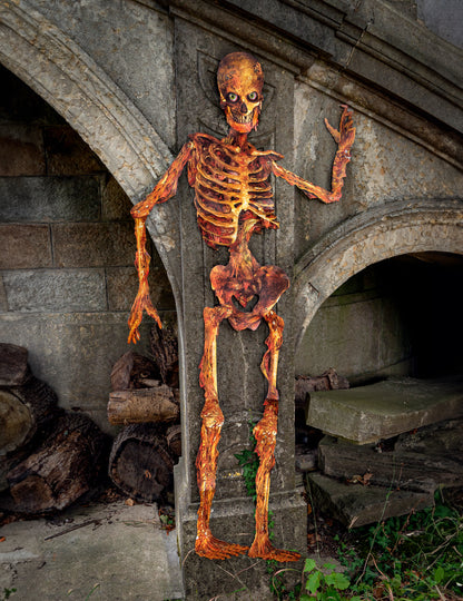 Décoration squelette articulé en décomposition 180 cm