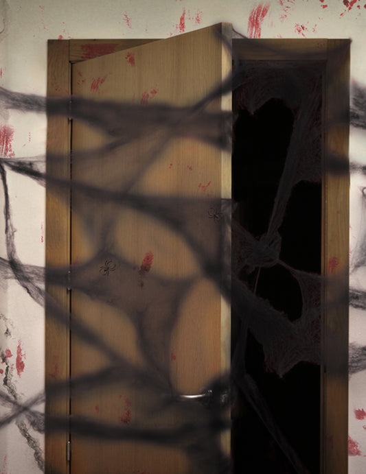 Décoration toile d'araignée noire avec araignées 20 g Halloween