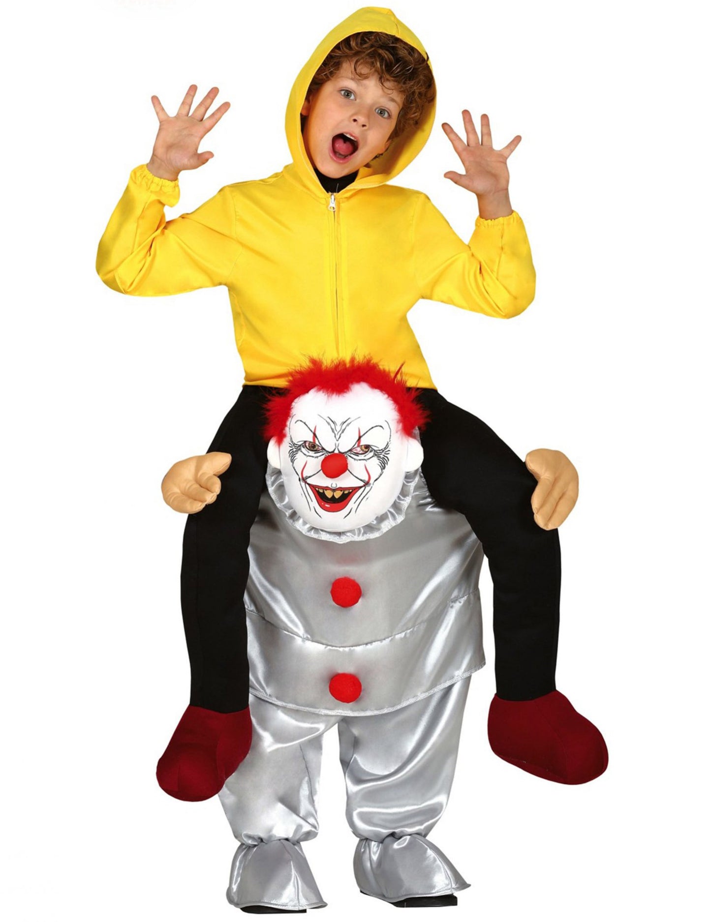 Déguisement à dos de clown psychopathe enfant
