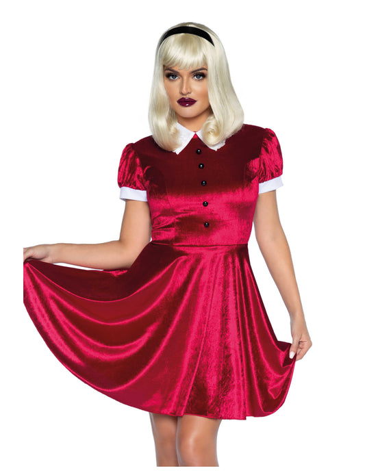 Déguisement baby doll rouge femme